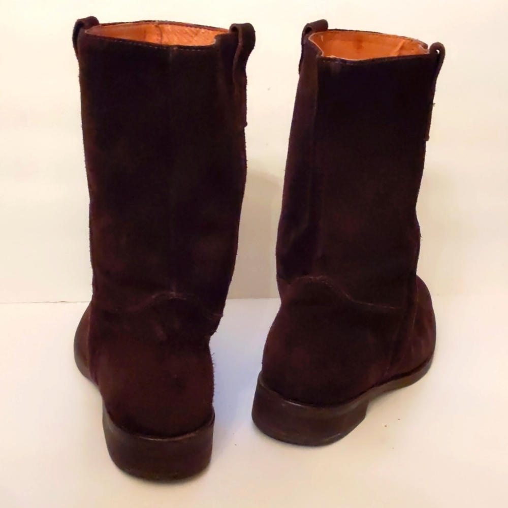 J. Crew chocolate brown suede riding boots-sz 9 - Picture 2 of 11
